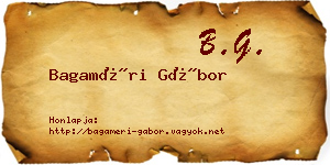 Bagaméri Gábor névjegykártya